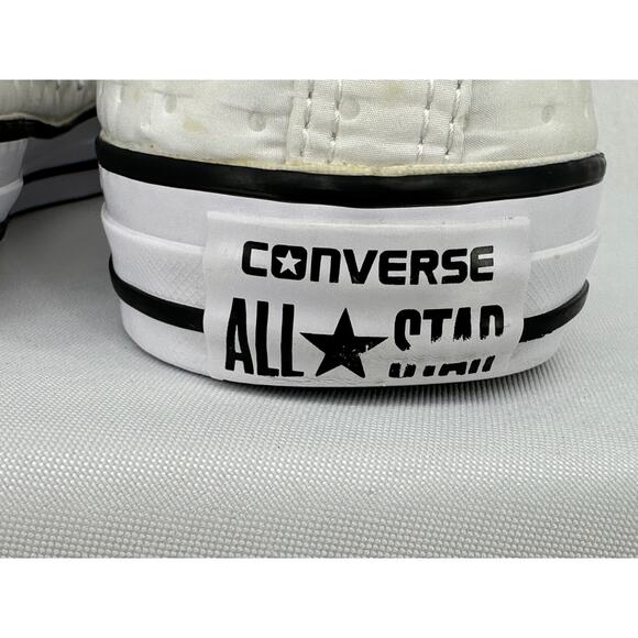 Converse Ctas Neoprene O White Black Low Top Quilted Sneakers 9 - Picture 6 of 11